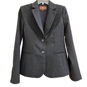 NWOT - Melanie Lyne Black / Dark Grey Blazer - Size 4 - 40% Wool